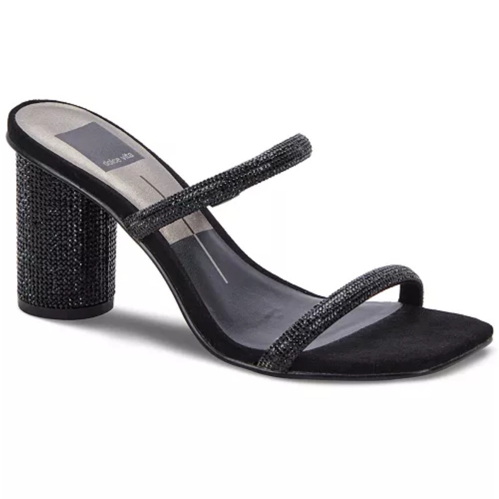 Dolce Vita Black Rhinestone Heels